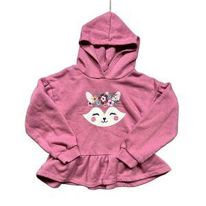Gorgeous Embroidery Fox Peplum Hoodie